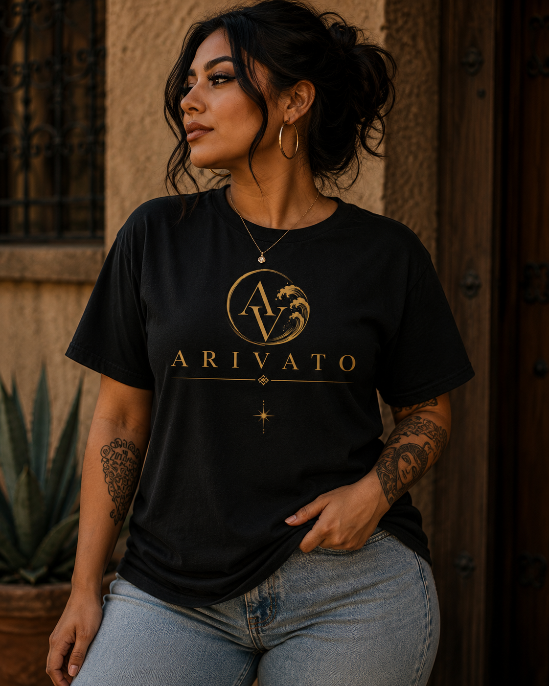 AV Women's Garment Dyed Vintage T-Shirt