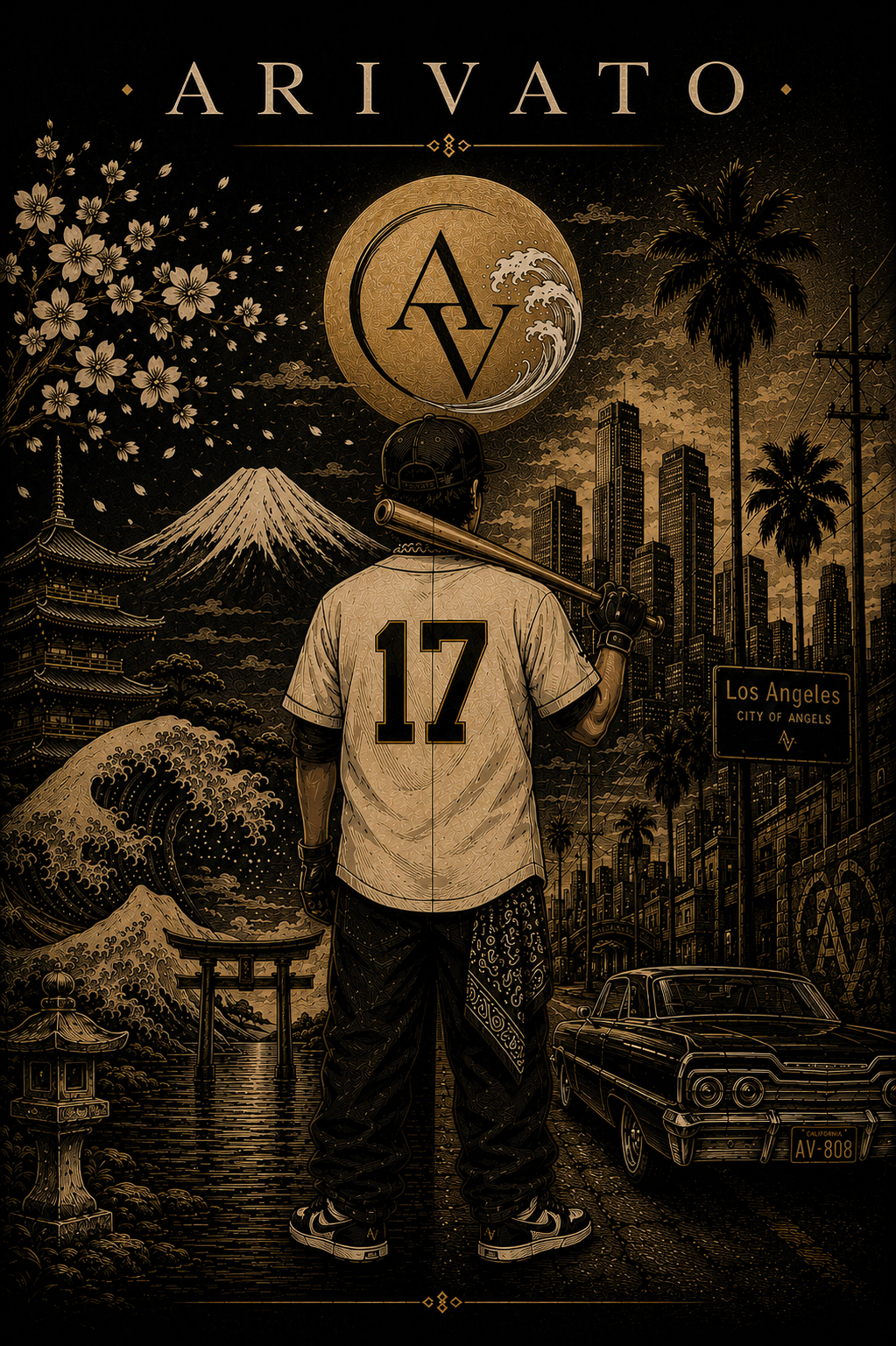AV Shohei Unisex Garment-dyed Heavyweight t-shirt